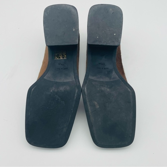 HOPP Made in Italy Leather Bare Loafer Toffee Calf Hair, SZ 6.5 - Picture 10 of 15